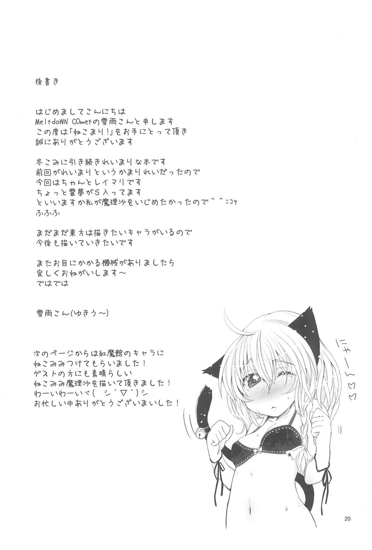 (例大祭7) [MeltdoWN COmet (雪雨こん)] ねこまり! (東方Project)