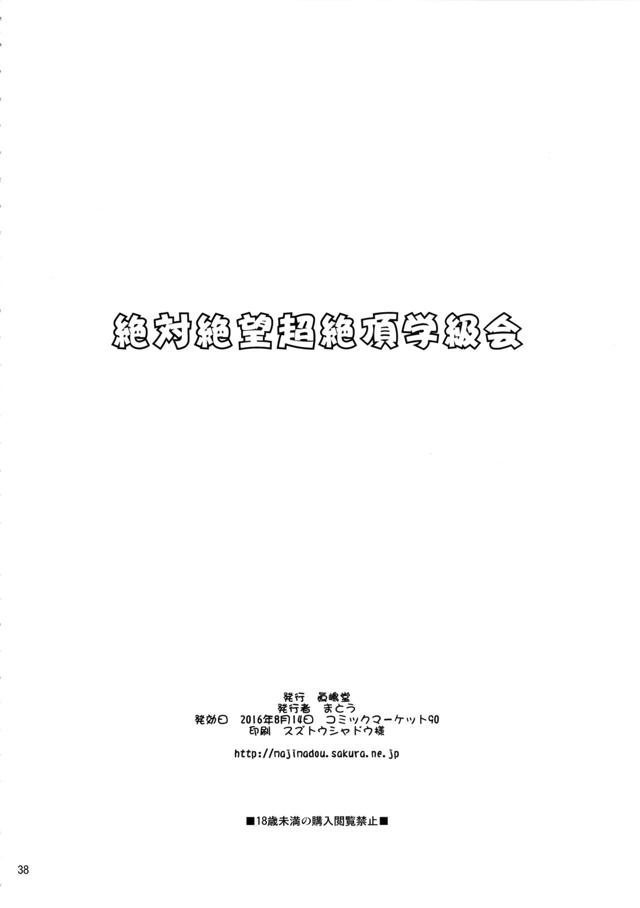 (C90) [眞嶋堂 (まとう)] 絶対絶望超絶頂学級会 + ペーパー (ダンガンロンパ) [英訳]