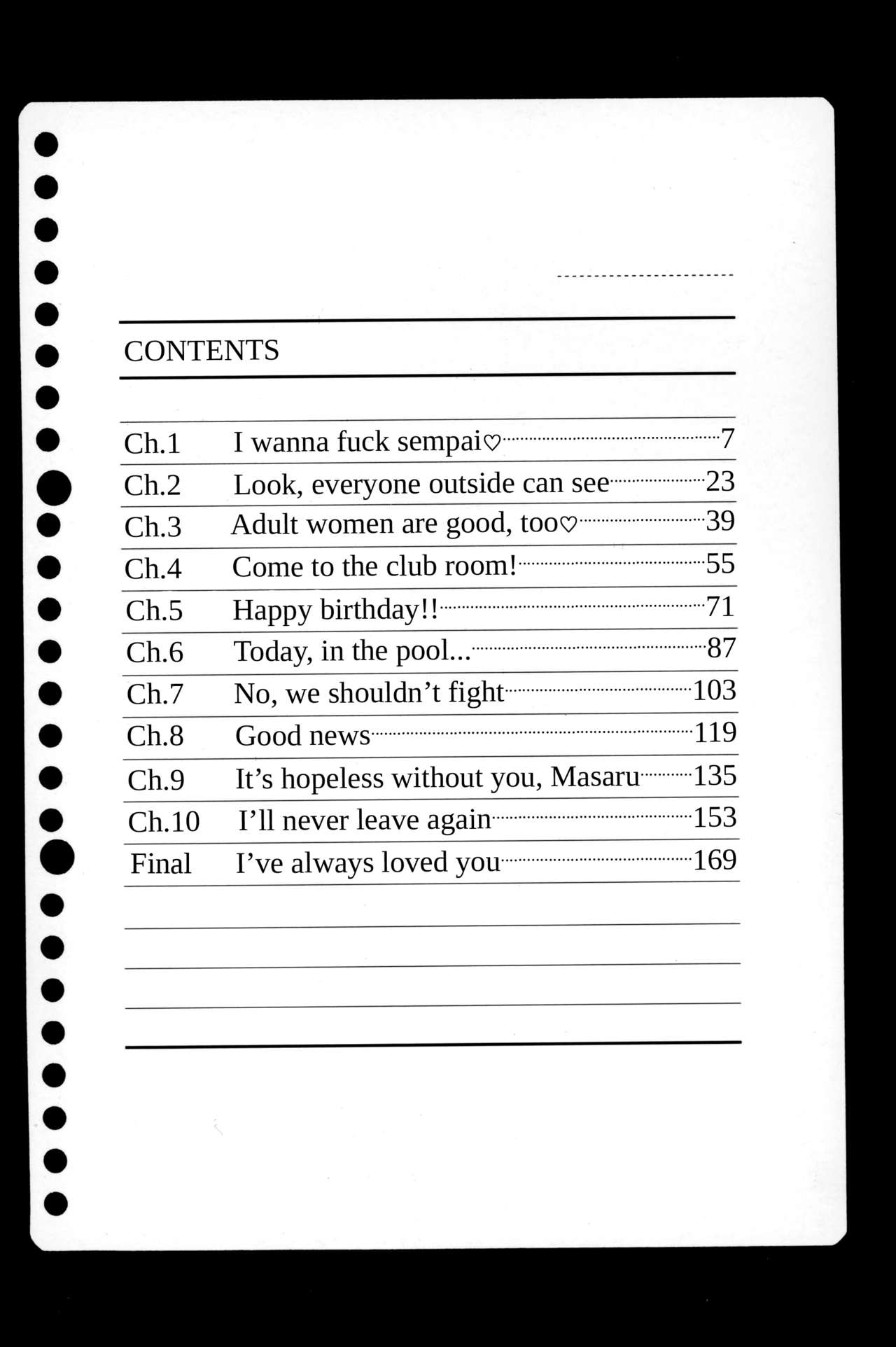 [水無月十三] ずっとずっと好きだった… 第1-6話 [英訳]