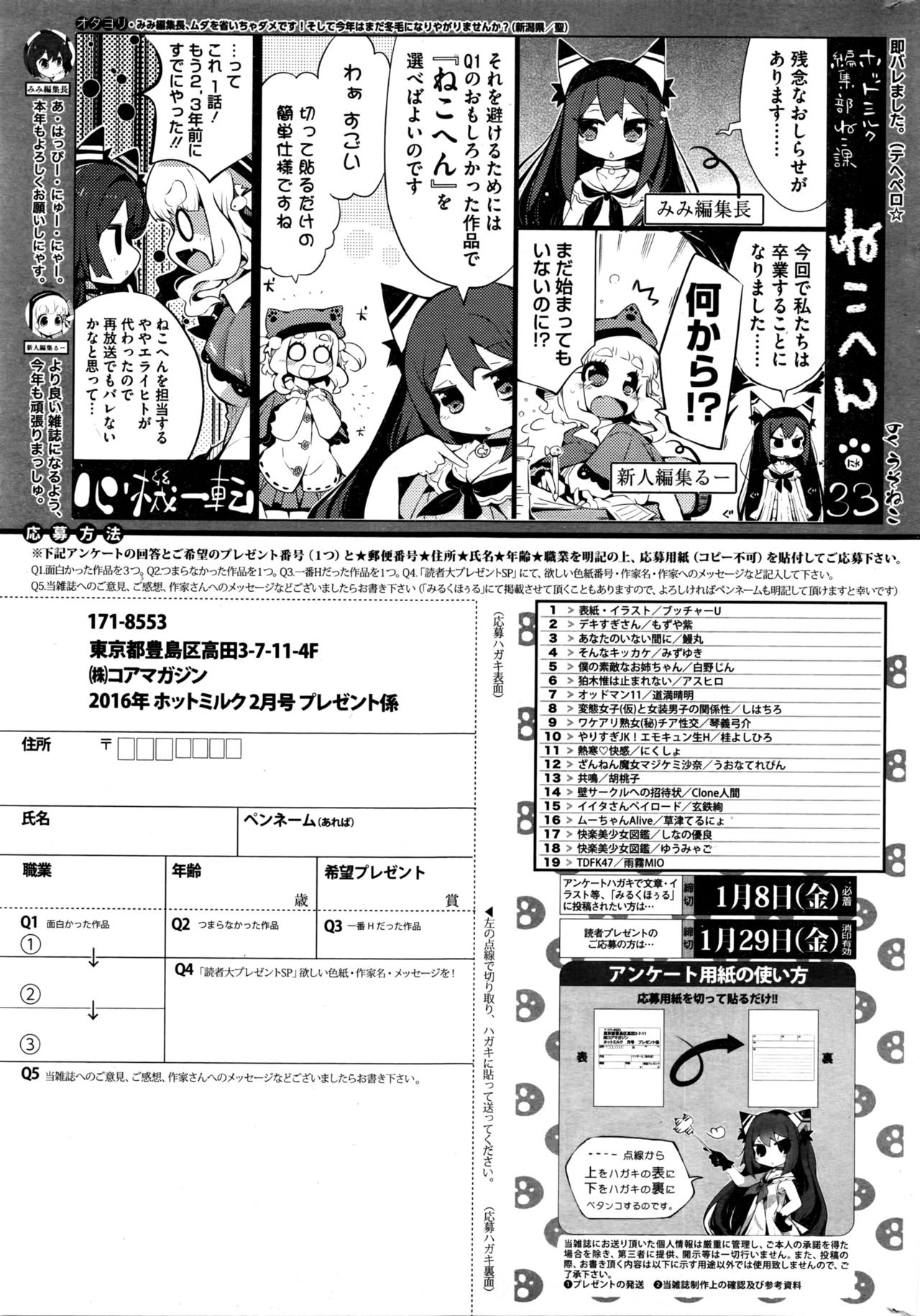 コミックホットミルク 2016年2月号