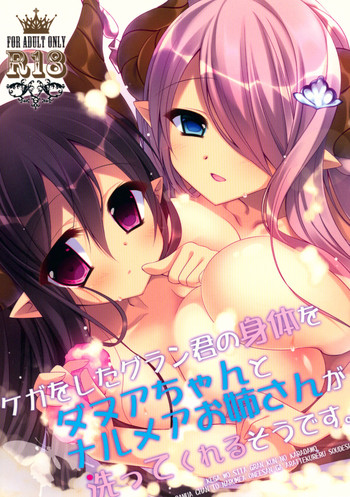 (C89) [NANACAN (ななかまい)] ケガをしたグラン君の身体をダヌアちゃんとナルメアお姉さんが洗ってくれるそうです。 (グランブルーファンタジー)