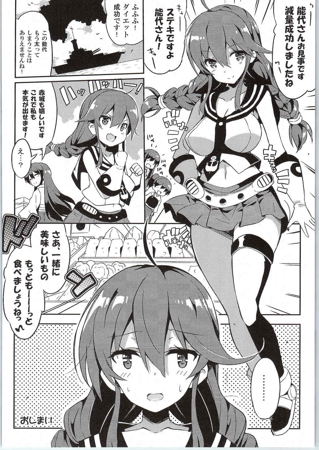 (C87) [odin (黒川IZUMI)] 能代頑張ってダイエットします! (艦隊これくしょん -艦これ-)