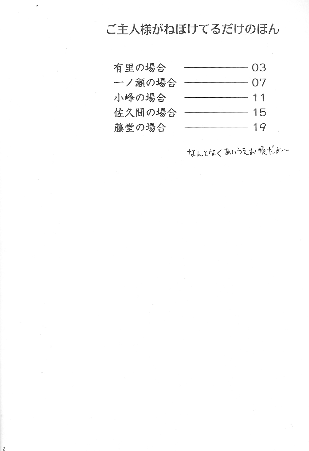 [マーダー工房(倒神神倒)]ご主人様がねぼけてるだけのほん(裸執事)