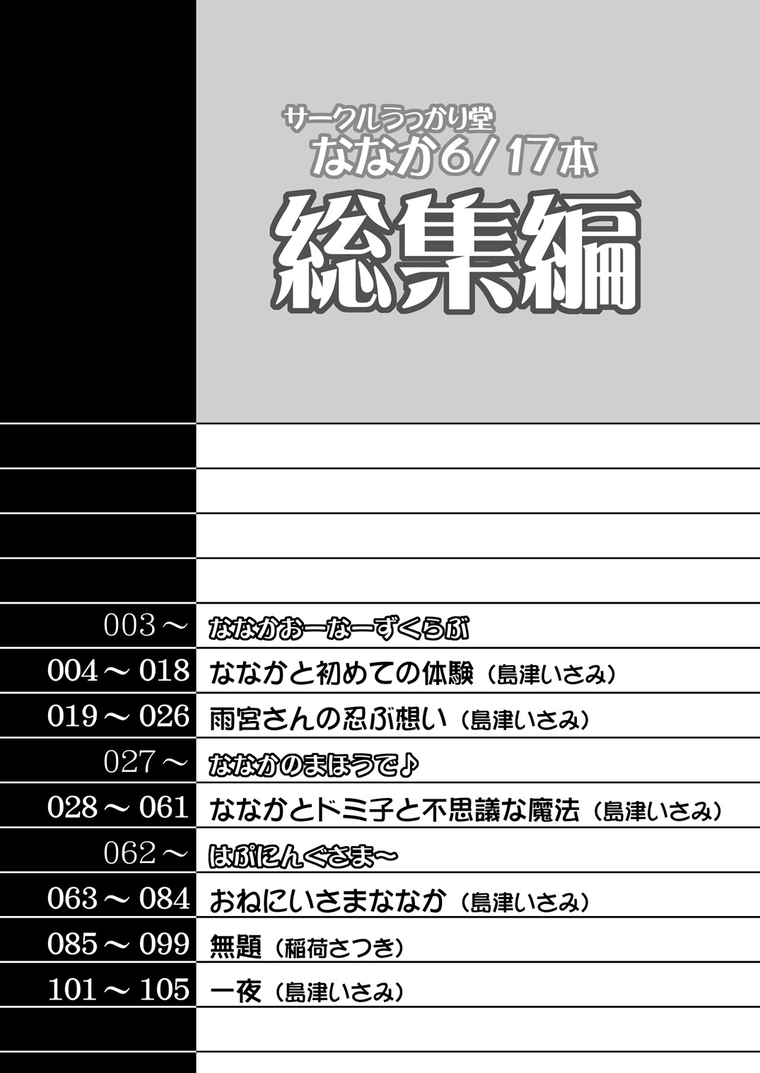 [うっかり堂 (島津いさみ)] うっかり堂ななか6/17本総集編 (ななか6/17) [DL版]