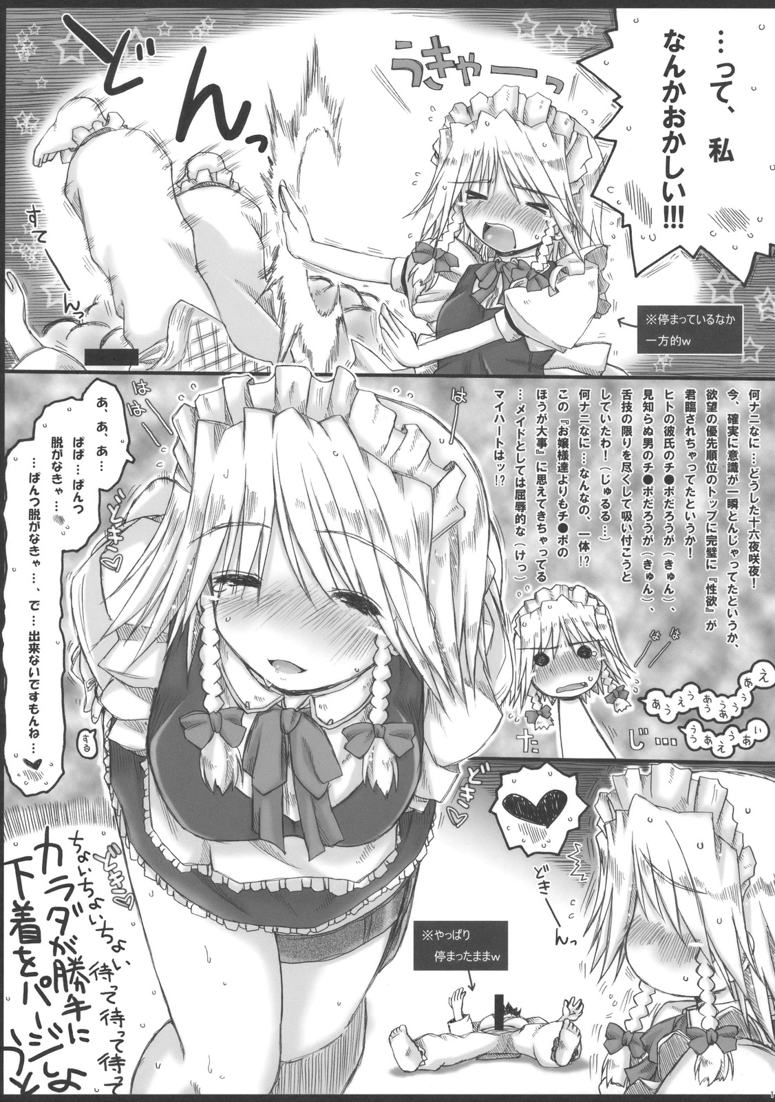 (C78) [暗黒暴走組 (アイヌマニア)] 瀟洒なメイドさんは見た…! …停めた…!! 参加した…だと…ッ!?w (東方Project)