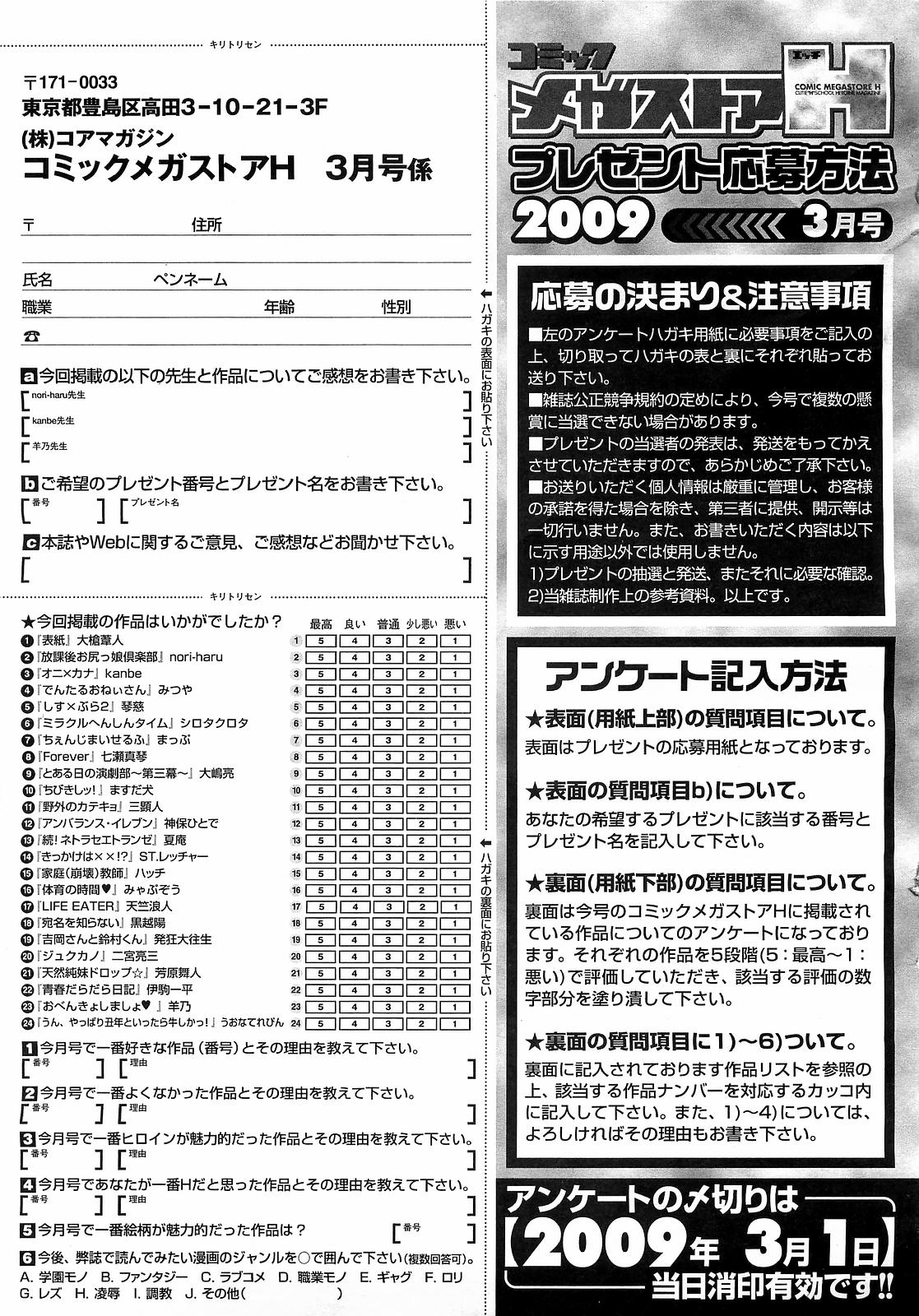 コミックメガストアH 2009年3月号