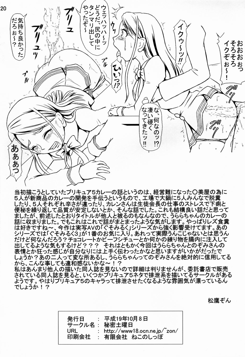 (サンクリ37) [秘密土曜日 (松鷹ぞん)] お母さんのカレー (Yes! プリキュア5)