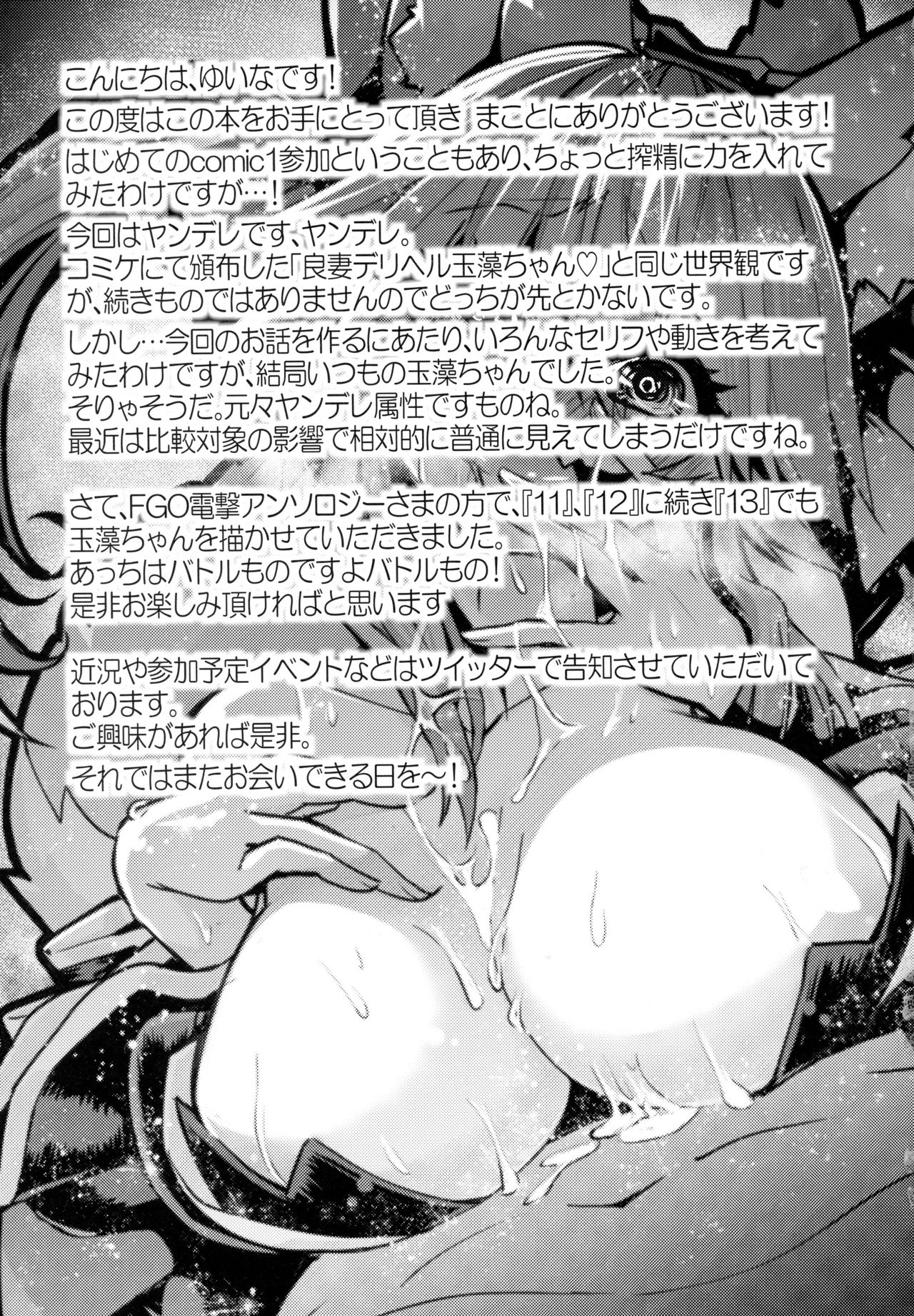 (COMIC1☆13) [やみつき本舗 (ワイズスピーク)] 良妻ヤンデレ玉藻ちゃん (Fate/Grand Order)