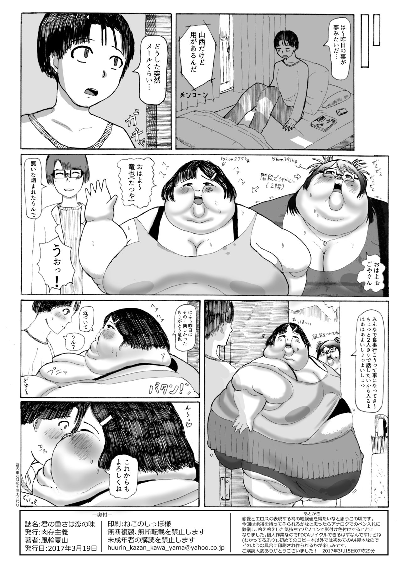 (第2回ぽちゃリズム) [肉存主義 (風輪夏山)] 君の重さは恋の味