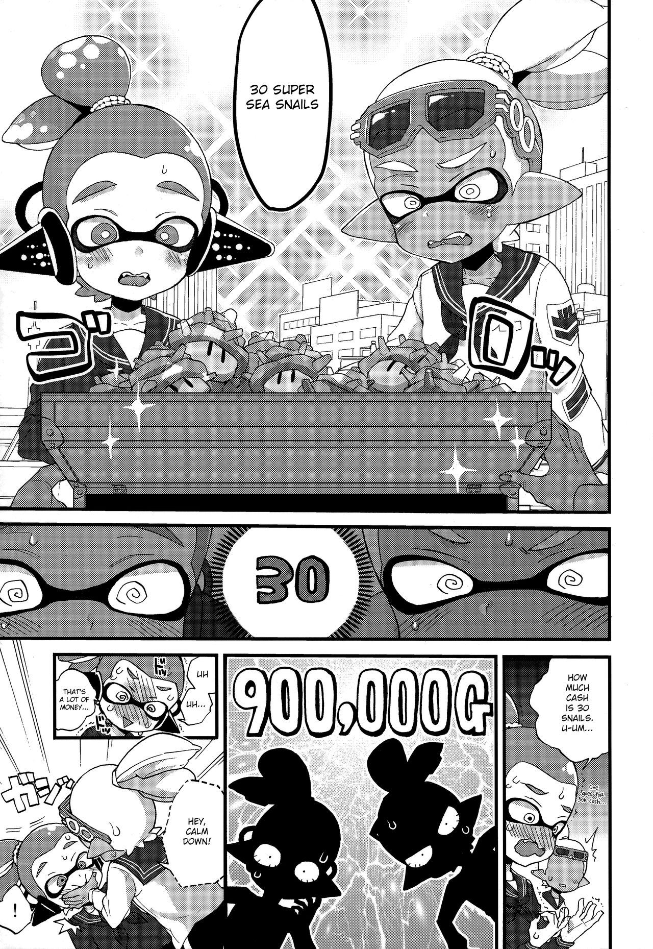 (C90) [紺色ドロップス (森島コン)] おじさんと、30サザエで一晩どう? (スプラトゥーン) [英訳]