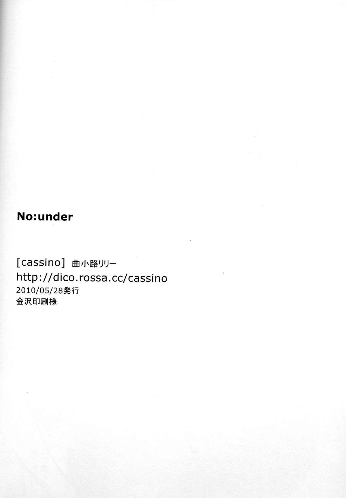 [Cassino (曲行路リリー)] NO:under (新世紀エヴァンゲリオン)