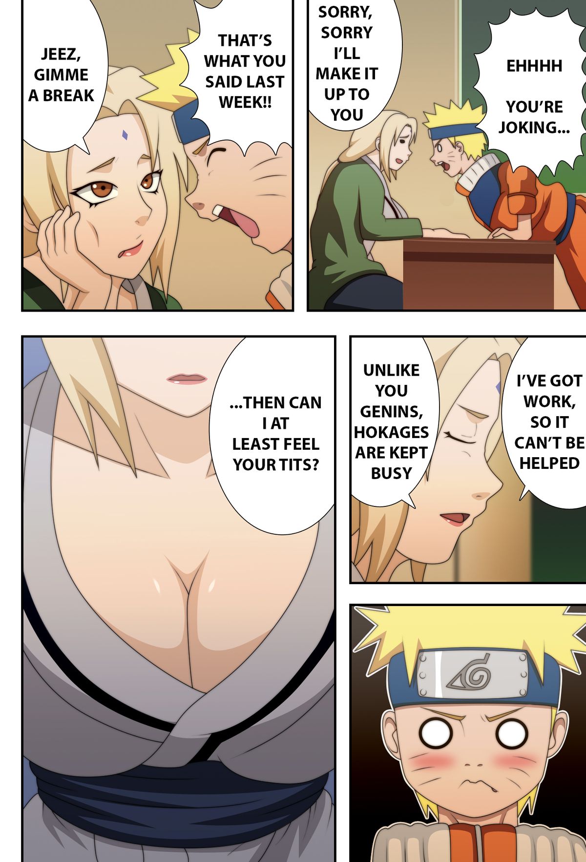 (C73) [NARUHO堂 (なるほど)] 巨乳の忍者 乳影 (NARUTO -ナルト-) [英訳] [カラー化] [無修正]