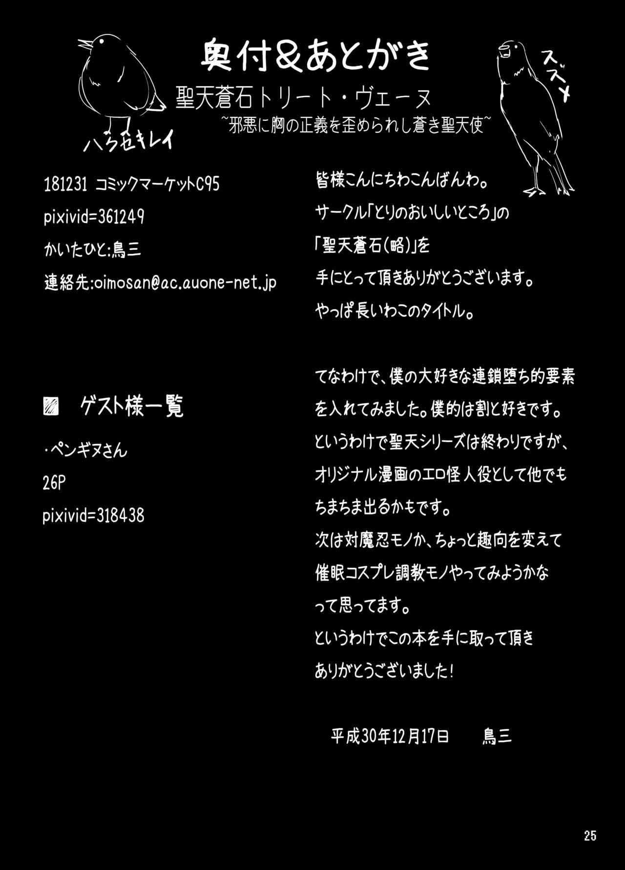 [とりのおいしいところ (鳥三)] 聖天蒼石トリート・ヴェーヌ～邪悪に胸の正義を歪められし蒼き聖天使～ [DL版]