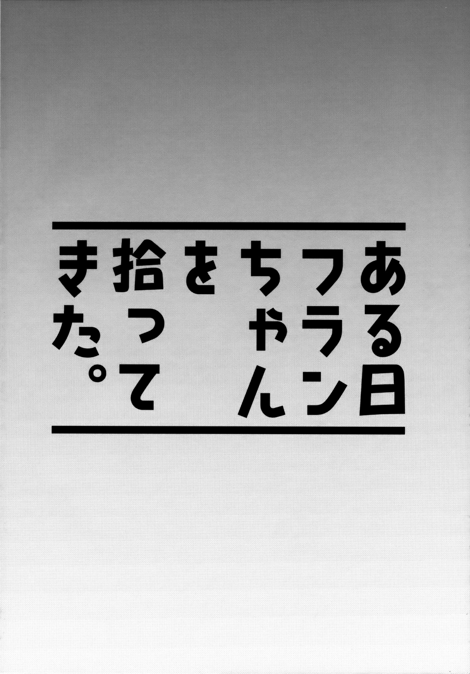 あるひフランちゃんをひろってきた。