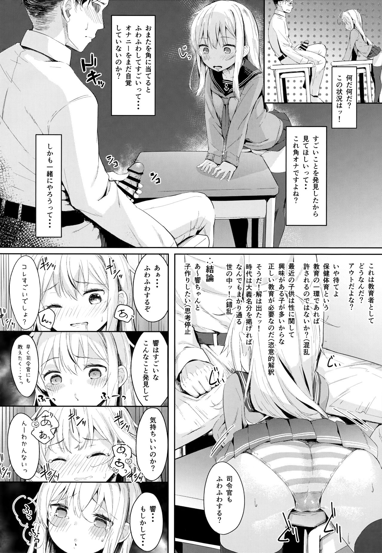 (C95) [爽やか特濃みるく (在誠舞あゆか+)] 響ちゃんのふわふわ追補習! (艦隊これくしょん -艦これ-)