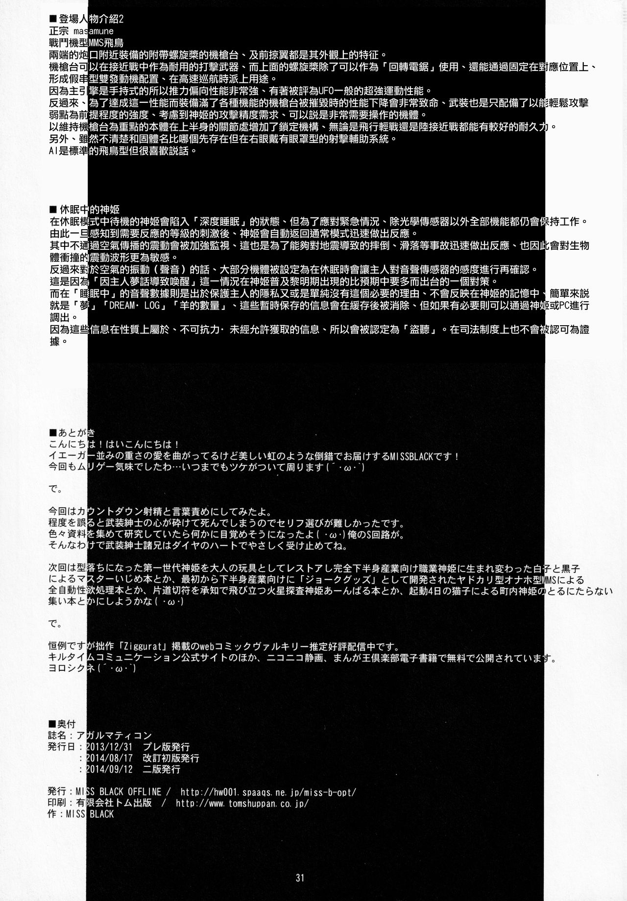 (C86) [MISS BLACK OFFLINE (MISS BLACK)] Agalmato-icon RE: (武装神姫) [中国翻訳]